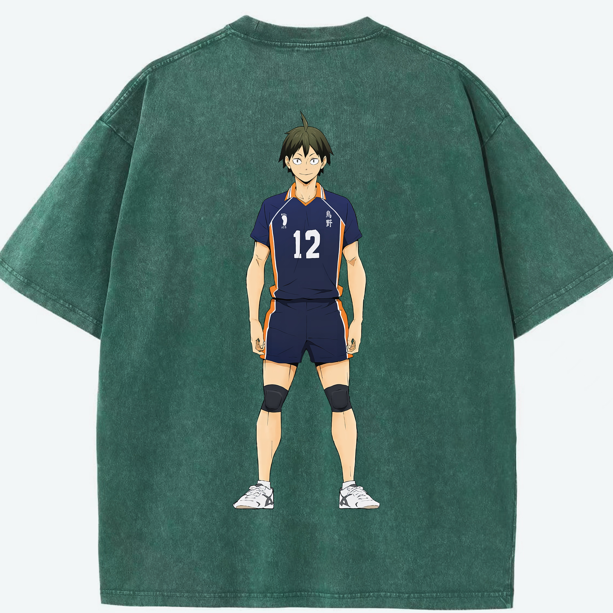 （画像用） ハイキュー!! Haikyu!! 綿100% ヴィンテージ風 半袖Tシャツ（背面プリント）
